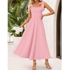 image:imageZESICA Womens Summer Tie Shoulder Wedding Guest Maxi DressPink