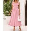 image:imageZESICA Womens Summer Tie Shoulder Wedding Guest Maxi DressPink