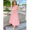 image:imageZESICA Womens Summer Tie Shoulder Wedding Guest Maxi DressPink