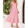 image:imageZESICA Womens Summer Tie Shoulder Wedding Guest Maxi DressPink