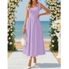 image:imageZESICA Womens Summer Tie Shoulder Wedding Guest Maxi DressPurple