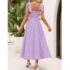 image:imageZESICA Womens Summer Tie Shoulder Wedding Guest Maxi DressPurple