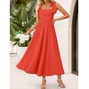 image:imageZESICA Womens Summer Tie Shoulder Wedding Guest Maxi DressWatermelon