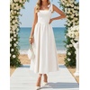 image:imageZESICA Womens Summer Tie Shoulder Wedding Guest Maxi DressWhite