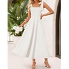 image:imageZESICA Womens Summer Tie Shoulder Wedding Guest Maxi DressWhite
