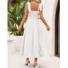 image:imageZESICA Womens Summer Tie Shoulder Wedding Guest Maxi DressWhite