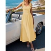 image:imageZESICA Womens Summer Tie Shoulder Wedding Guest Maxi DressYellow
