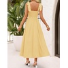 image:imageZESICA Womens Summer Tie Shoulder Wedding Guest Maxi DressYellow