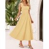 image:imageZESICA Womens Summer Tie Shoulder Wedding Guest Maxi DressYellow