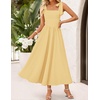 image:imageZESICA Womens Summer Tie Shoulder Wedding Guest Maxi DressYellow