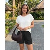 image:imageZESICA Womens Summer Wool Blend Short Sleeve Sweater TopsWhite
