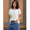 image:imageZESICA Womens Summer Wool Blend Short Sleeve Sweater TopsWhite