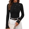 image:imageZESICA Womens Long Sleeve Bussiness Casual Fashion Knit Sweater TopsBlack