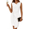image:imageZESICA Womens Summer Cowl Neck Cocktail Short Dresses 2026White