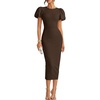 image:imageZESICA Womens Summer Short Sleeve Bodycon Cocktail Formal DressDarkbrown