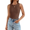 image:imageZESICA Womens Summer Sleeveless Tanks Business Casual TopsBrown