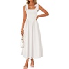 image:imageZESICA Womens Summer Tie Shoulder Wedding Guest Maxi DressWhite