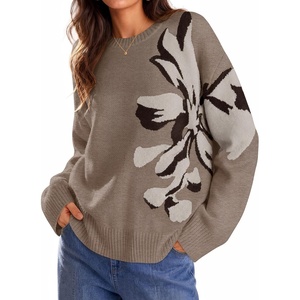 image:imageZESICA Womens Fall Floral Oversized Sweaters 2026 Cozy Pullover TopsOats