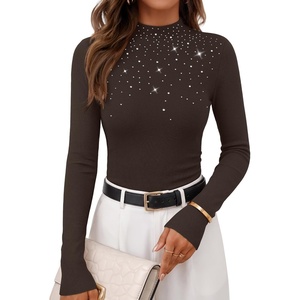 image:imageZESICA Womens Long Sleeve Bussiness Casual Fashion Knit Sweater TopsCoffee