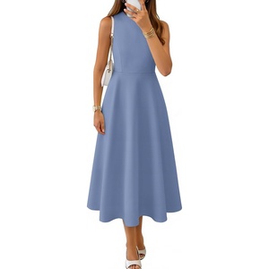 image:imageZESICA Womens Sleeveless Formal Flowy A Line Wedding Guest Midi DressDusty Blue