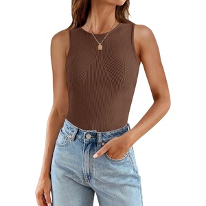 image:imageZESICA Womens Summer Sleeveless Tanks Business Casual TopsBrown