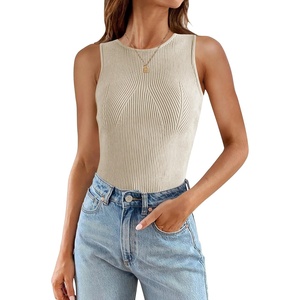 image:imageZESICA Womens Summer Sleeveless Tanks Business Casual TopsSand