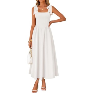 image:imageZESICA Womens Summer Tie Shoulder Wedding Guest Maxi DressWhite