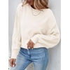 image:imageZESICA 2026 Fall Sweaters for Women Cable Knit Oversized OutfitsBeige