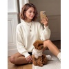 image:imageZESICA 2026 Fall Sweaters for Women Cable Knit Oversized OutfitsBeige