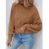 image:imageZESICA 2026 Fall Sweaters for Women Cable Knit Oversized OutfitsCamel
