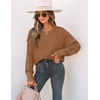 image:imageZESICA 2026 Fall Sweaters for Women Cable Knit Oversized OutfitsCamel