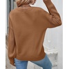 image:imageZESICA 2026 Fall Sweaters for Women Cable Knit Oversized OutfitsCamel