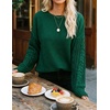 image:imageZESICA 2026 Fall Sweaters for Women Cable Knit Oversized OutfitsForestgreen