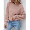 image:imageZESICA 2026 Fall Sweaters for Women Cable Knit Oversized OutfitsGreypink