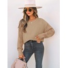 image:imageZESICA 2026 Fall Sweaters for Women Cable Knit Oversized OutfitsKhaki
