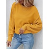 image:imageZESICA 2026 Fall Sweaters for Women Cable Knit Oversized OutfitsMustard