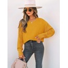 image:imageZESICA 2026 Fall Sweaters for Women Cable Knit Oversized OutfitsMustard