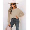 image:imageZESICA 2026 Fall Sweaters for Women Cable Knit Oversized OutfitsOatmeal