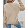 image:imageZESICA 2026 Fall Sweaters for Women Cable Knit Oversized OutfitsOatmeal