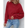 image:imageZESICA 2026 Fall Sweaters for Women Cable Knit Oversized OutfitsRed