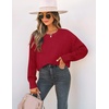 image:imageZESICA 2026 Fall Sweaters for Women Cable Knit Oversized OutfitsRed