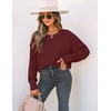 image:imageZESICA 2026 Fall Sweaters for Women Cable Knit Oversized OutfitsWine