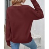image:imageZESICA 2026 Fall Sweaters for Women Cable Knit Oversized OutfitsWine