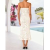 image:imageZESICA 2026 Summer Strapless Floral Cocktail Wedding Guest Dress for WomenApricot