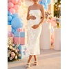 image:imageZESICA 2026 Summer Strapless Floral Cocktail Wedding Guest Dress for WomenApricot