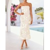 image:imageZESICA 2026 Summer Strapless Floral Cocktail Wedding Guest Dress for WomenApricot