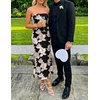 image:imageZESICA 2026 Summer Strapless Floral Cocktail Wedding Guest Dress for WomenBlack