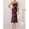 image:imageZESICA 2026 Summer Strapless Floral Cocktail Wedding Guest Dress for WomenBlackred