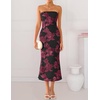 image:imageZESICA 2026 Summer Strapless Floral Cocktail Wedding Guest Dress for WomenBlackred