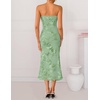 image:imageZESICA 2026 Summer Strapless Floral Cocktail Wedding Guest Dress for WomenGreen